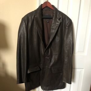 Men’s leather sports jacket style coat